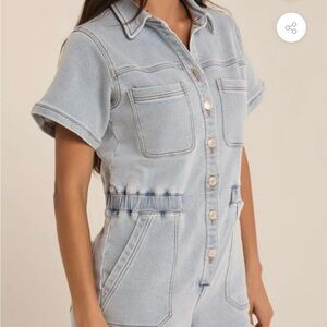 Z Supply Elias Denim Romper